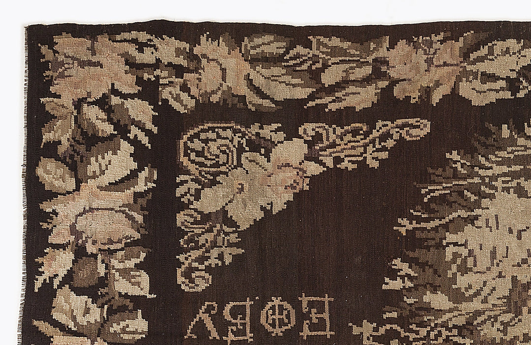 Cretan Red Floral Wool Hand Woven Carpet 168 x 310
