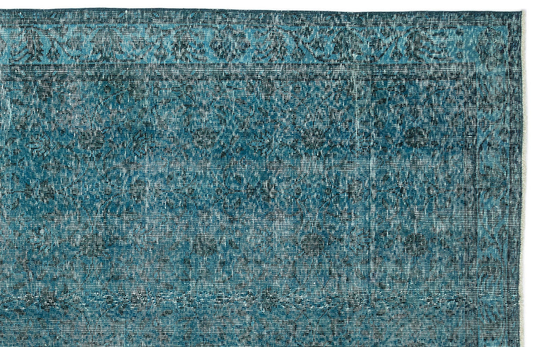 Athens Turquoise Tumbled Wool Hand Woven Carpet 150 x 282
