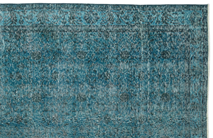 Athens Turquoise Tumbled Wool Hand Woven Carpet 150 x 282