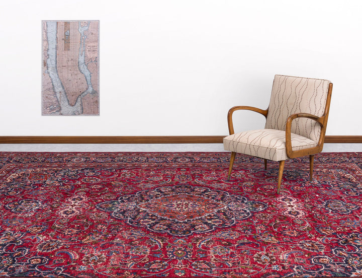 Epirus Red Tumbled Wool Hand Woven Carpet 298 x 387