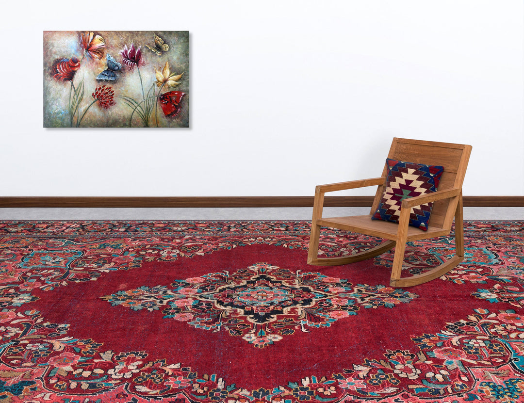 Epirus Red Tumbled Wool Hand Woven Carpet 280 x 395