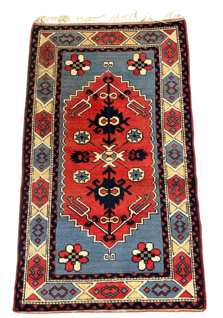 Rare Antique Balıkesir Sındırgı Handwoven Tribal Rug (3.60 ft X 5.90 ft) (110 cm x 180 cm)