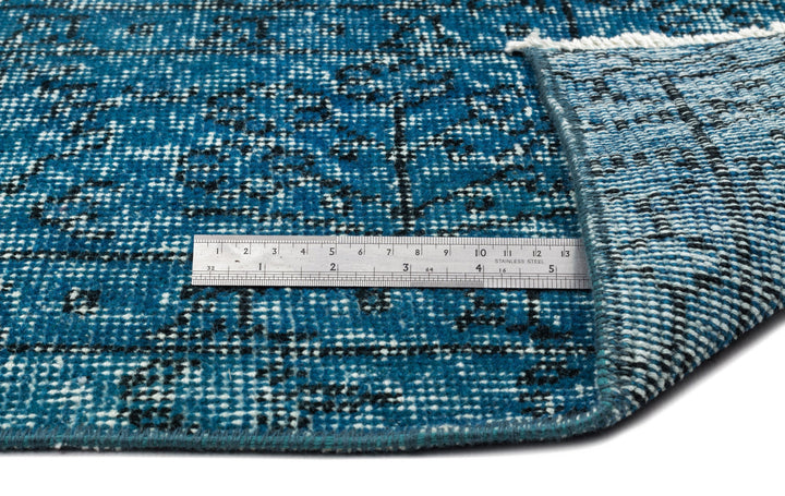 Athens Turquoise Tumbled Wool Hand Woven Carpet 208 x 308