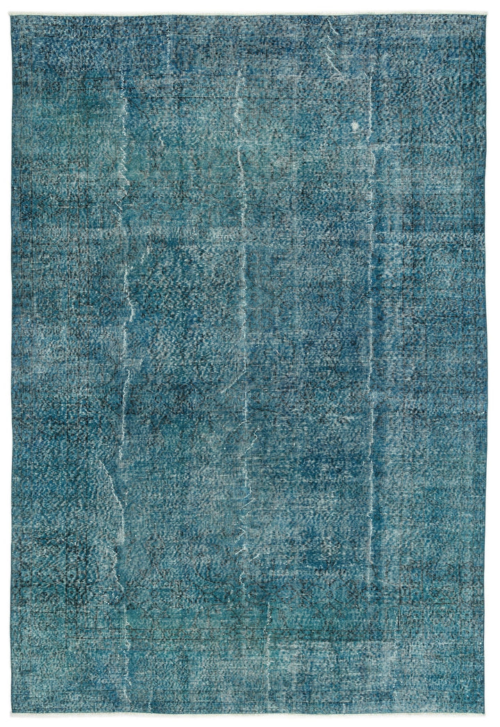Athens Turquoise Tumbled Wool Hand Woven Carpet 208 x 308