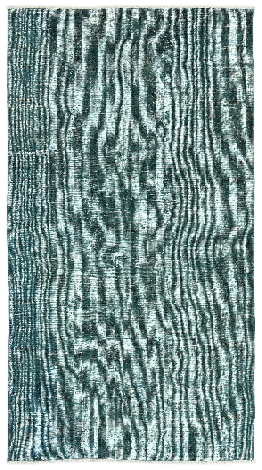 Athens Turquoise Tumbled Wool Hand Woven Carpet 116 x 216