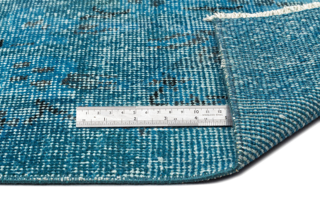Athens Turquoise Tumbled Wool Hand Woven Carpet 149 x 265