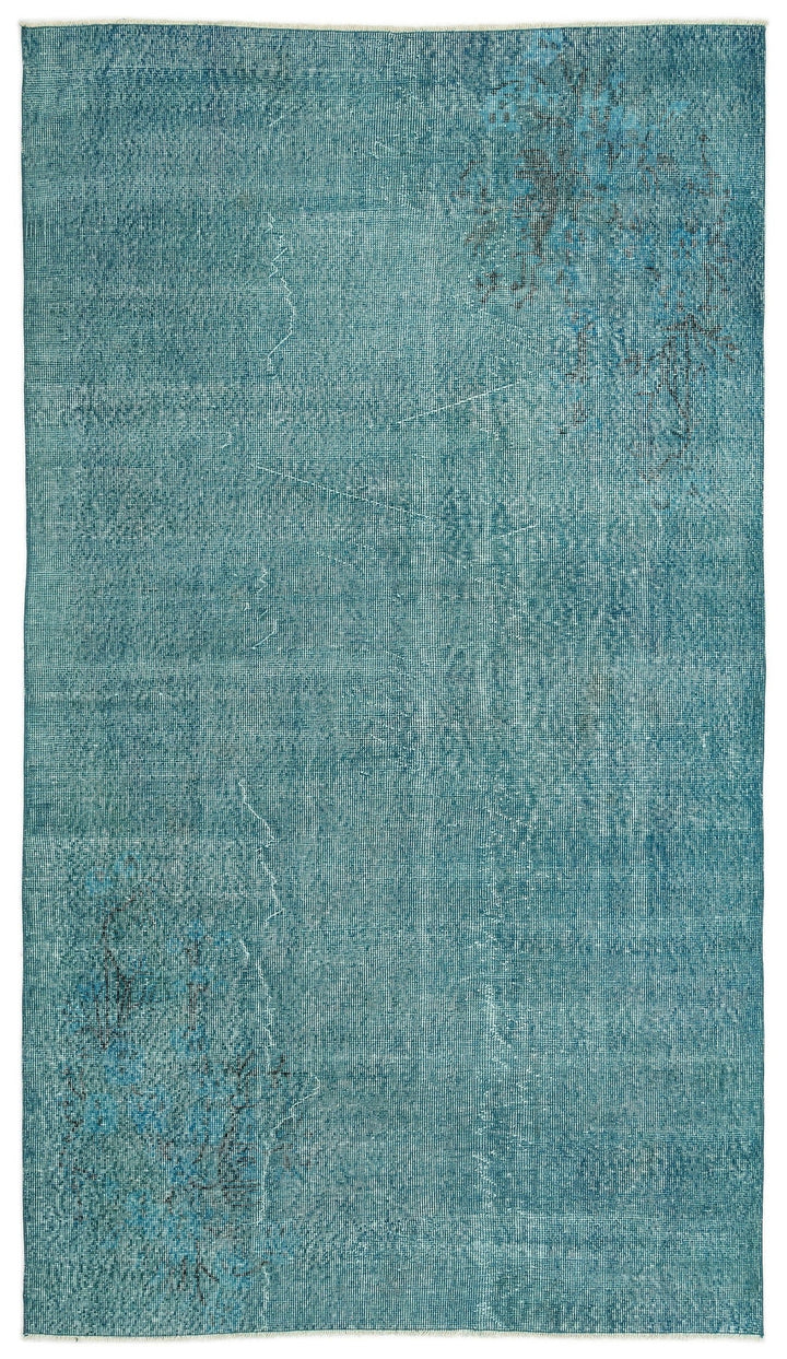 Athens Turquoise Tumbled Wool Hand Woven Carpet 149 x 265