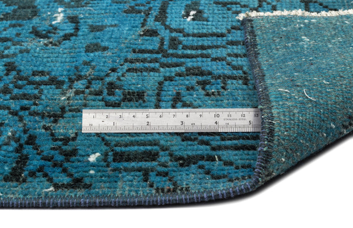 Athens Turquoise Tumbled Wool Hand Woven Carpet 165 x 286