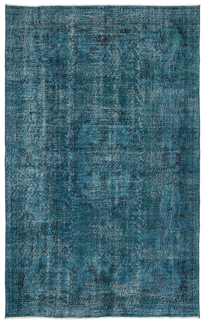 Athens Turquoise Tumbled Wool Hand Woven Rug 187 x 297