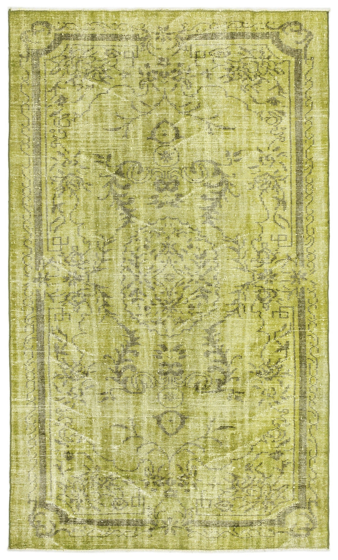 Athens Yellow Tumbled Wool Hand Woven Carpet 158 x 262