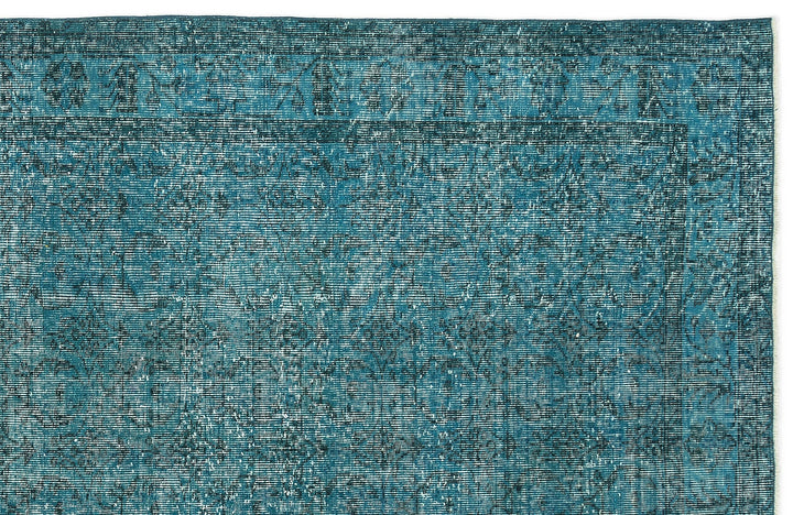 Athens Turquoise Tumbled Wool Hand Woven Carpet 158 x 279