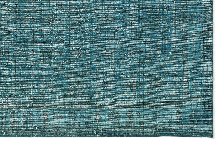 Athens Turquoise Tumbled Wool Hand Woven Carpet 158 x 279