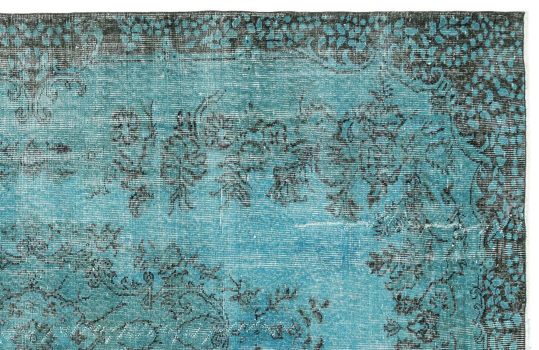 Athens Turquoise Tumbled Wool Hand Woven Carpet 172 x 283