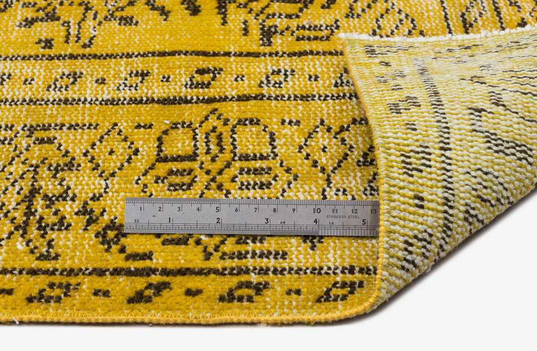 Athens Yellow Tumbled Wool Hand Woven Carpet 175 x 285