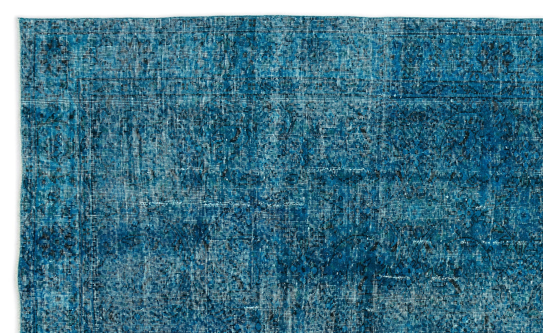 Athens Turquoise Tumbled Wool Hand Woven Carpet 183 x 304