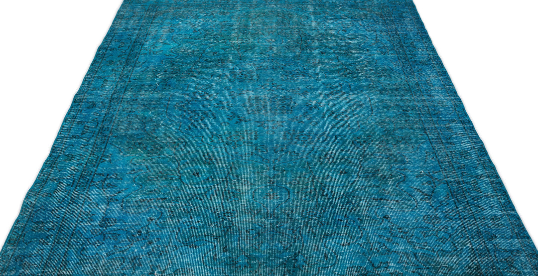 Athens Turquoise Tumbled Wool Hand Woven Carpet 169 x 292