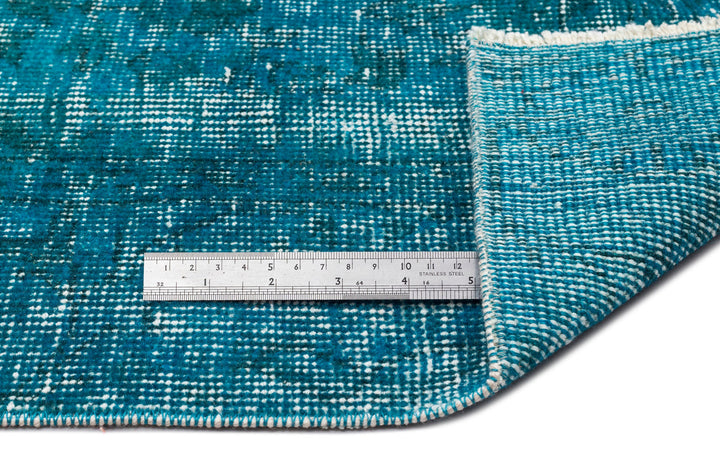 Athens Turquoise Tumbled Wool Hand Woven Carpet 192 x 304