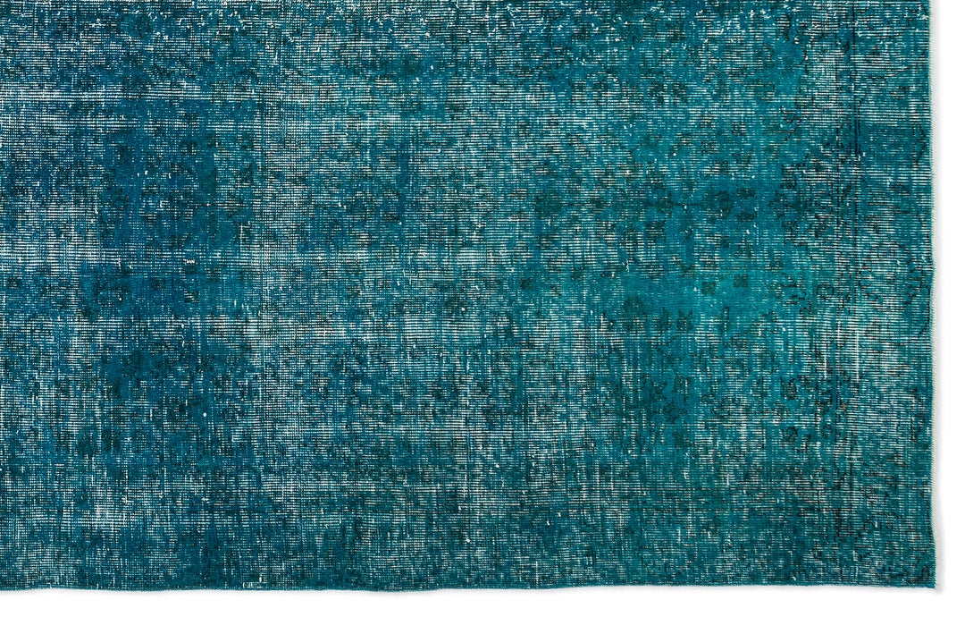 Athens Turquoise Tumbled Wool Hand Woven Carpet 192 x 304