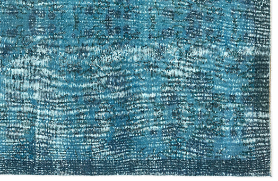 Athens Turquoise Tumbled Wool Hand Woven Carpet 161 x 236