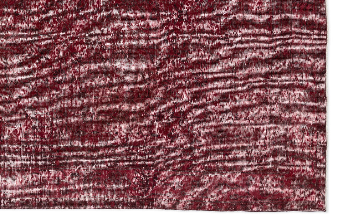 Athens Red Tumbled Wool Hand Woven Carpet 214 x 310