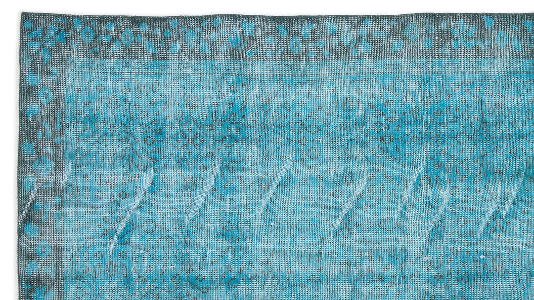 Athens Turquoise Tumbled Wool Hand Woven Carpet 155 x 291