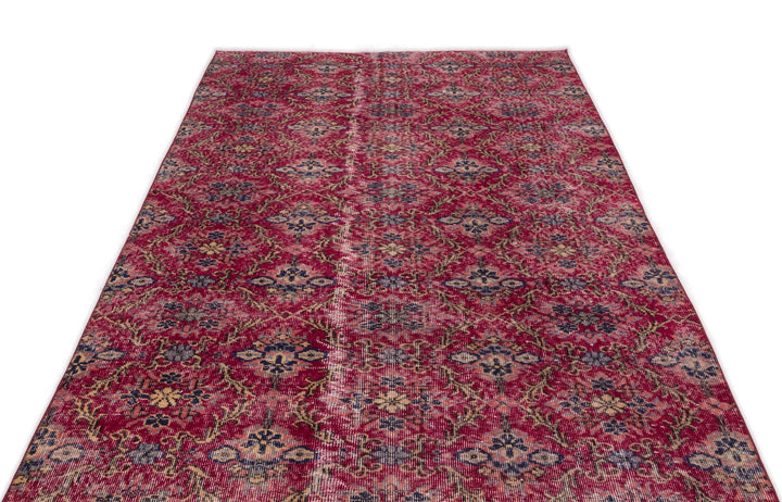 Athens Red Tumbled Wool Hand Woven Carpet 148 x 280