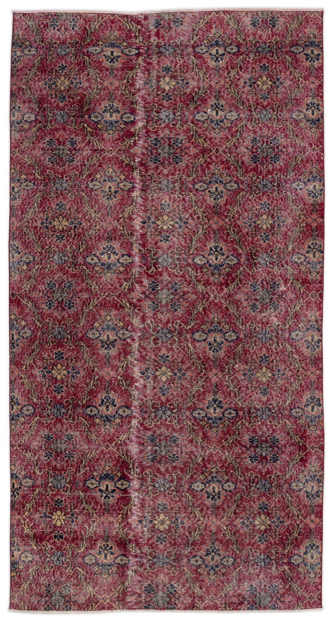 Athens Red Tumbled Wool Hand Woven Carpet 148 x 280