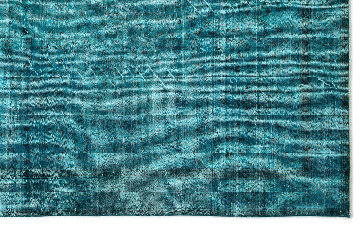 Athens Turquoise Tumbled Wool Hand Woven Rug 193 x 312