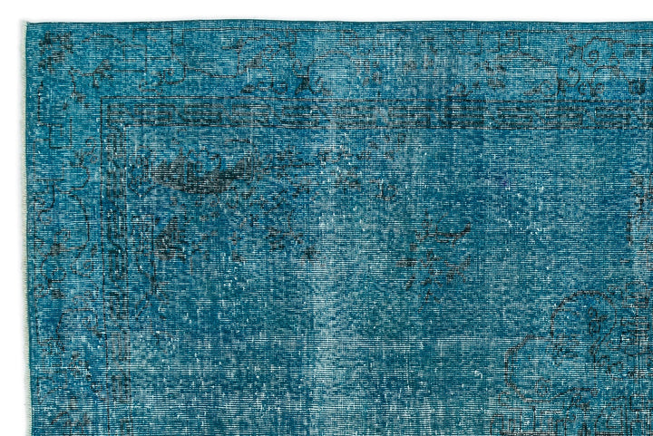 Athens Turquoise Tumbled Wool Hand Woven Rug 189 x 283