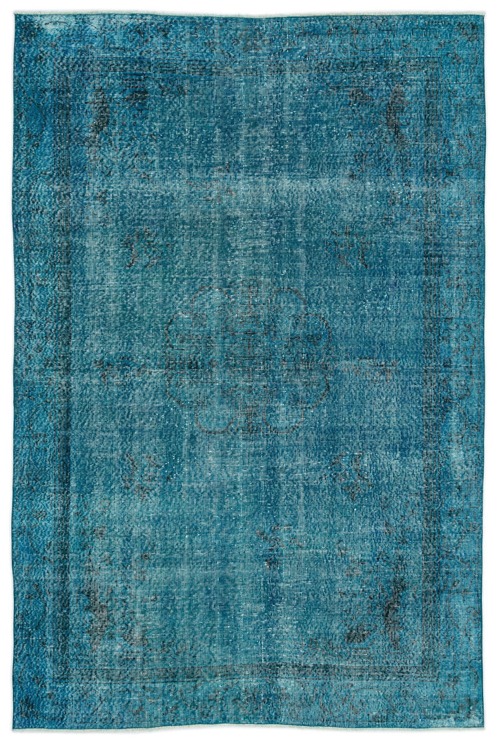 Athens Turquoise Tumbled Wool Hand Woven Rug 189 x 283