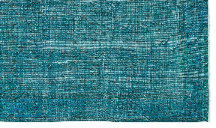 Athens Turquoise Tumbled Wool Hand Woven Carpet 162 x 285