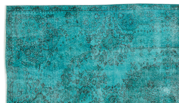 Athens Turquoise Tumbled Wool Hand Woven Carpet 165 x 280