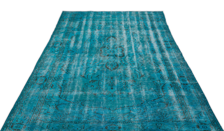 Athens Turquoise Tumbled Wool Hand Woven Rug 182 x 305
