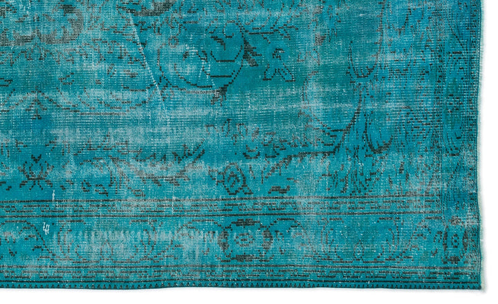 Athens Turquoise Tumbled Wool Hand Woven Rug 182 x 305