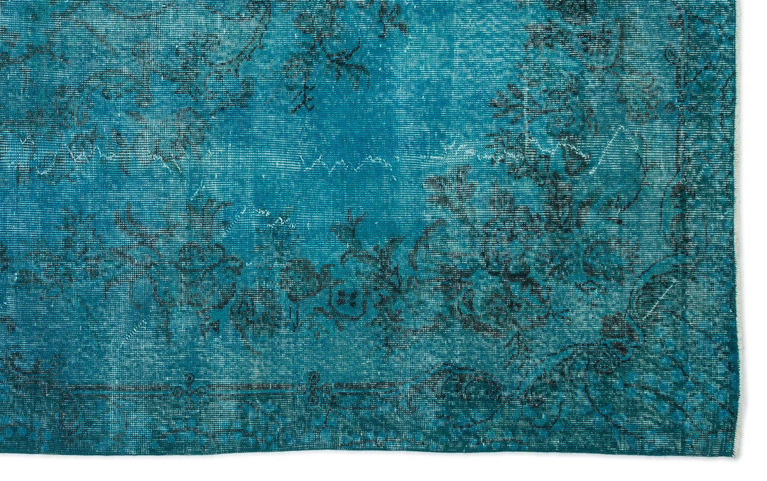 Athens Turquoise Tumbled Wool Hand Woven Rug 195 x 319