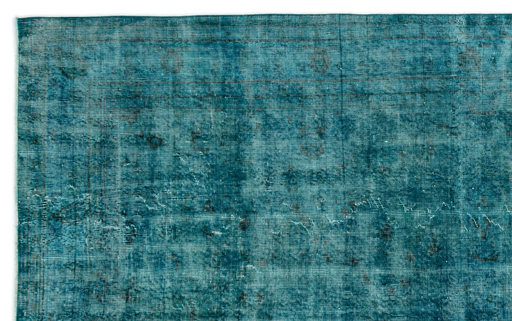 Athens Turquoise Tumbled Wool Hand Woven Carpet 206 x 327