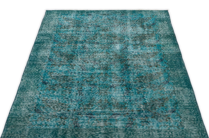 Athens Turquoise Tumbled Wool Hand Woven Carpet 111 x 196
