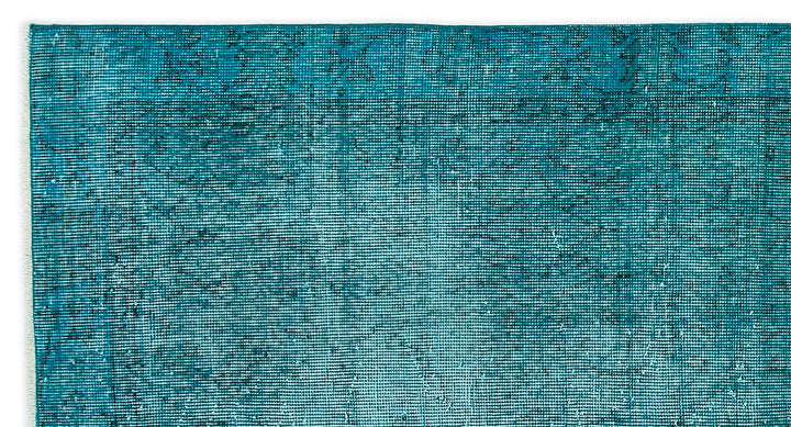 Athens Turquoise Tumbled Wool Hand Woven Carpet 108 x 208