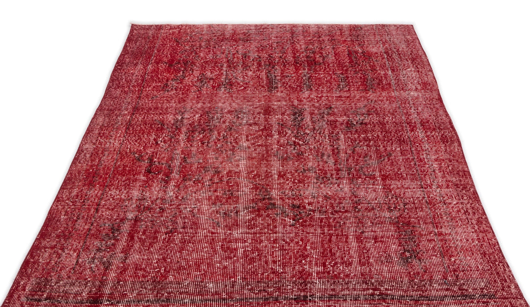 Athens Red Tumbled Wool Hand Woven Carpet 138 x 214
