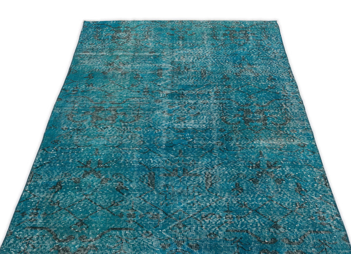 Athens Turquoise Tumbled Wool Hand Woven Rug 115 x 211