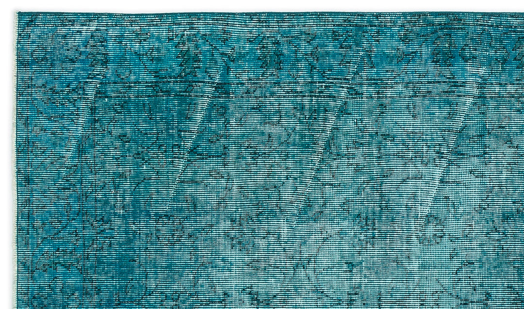 Athens Turquoise Tumbled Wool Hand Woven Rug 118 x 208