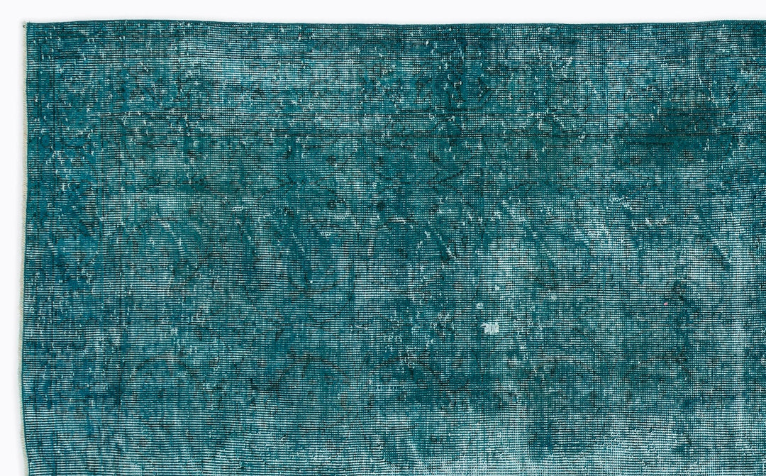 Athens Turquoise Tumbled Wool Hand Woven Carpet 175 x 284