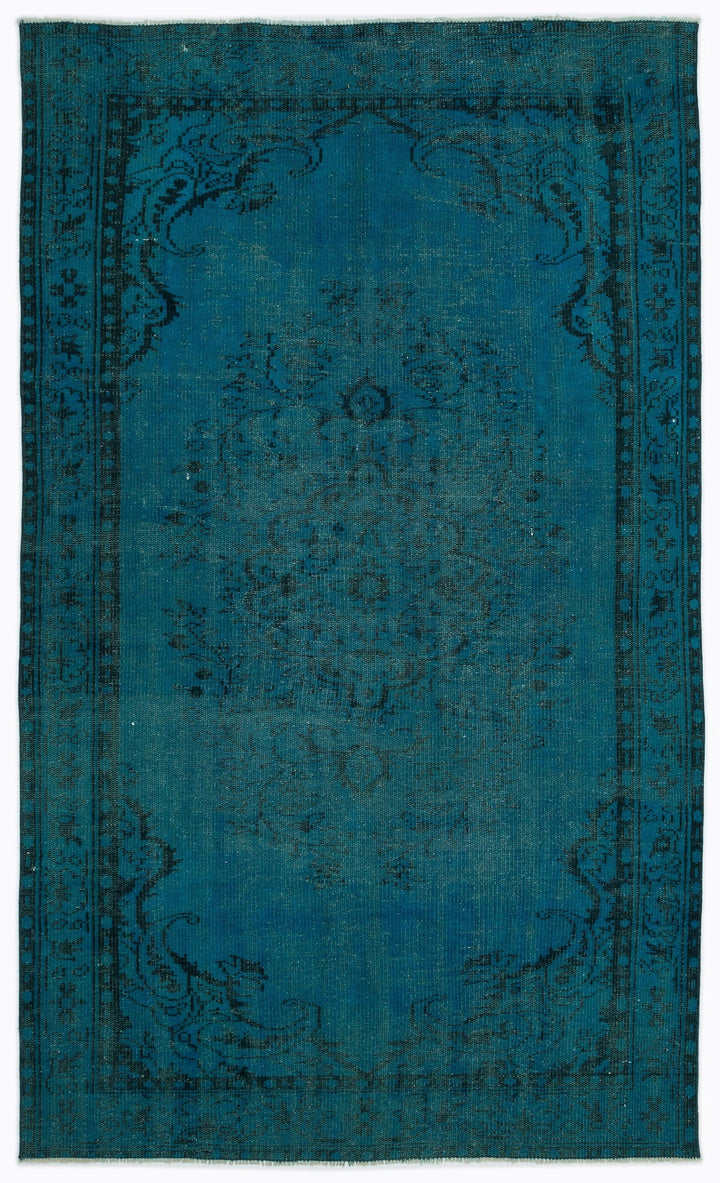 Athens Turquoise Tumbled Wool Hand Woven Carpet 158 x 260