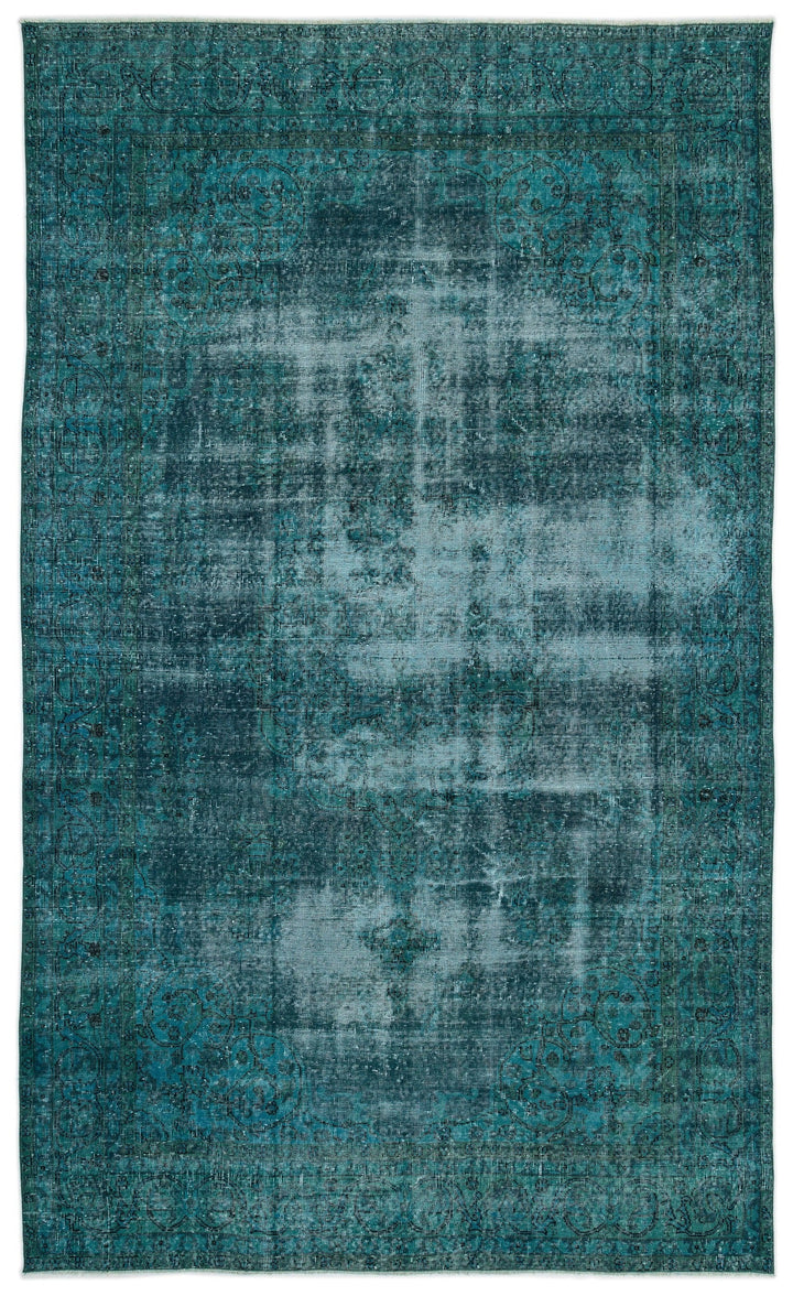 Athens Turquoise Tumbled Wool Hand Woven Carpet 197 x 334