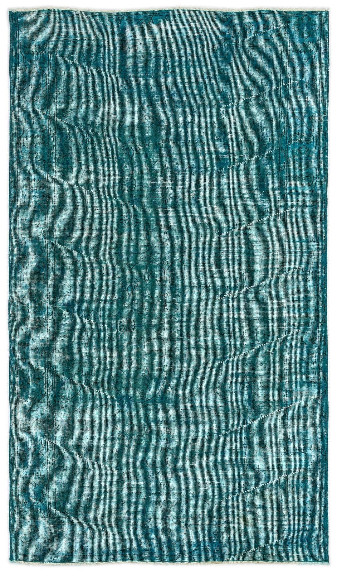 Athens Turquoise Tumbled Wool Hand Woven Rug 118 x 207