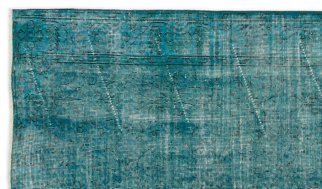 Athens Turquoise Tumbled Wool Hand Woven Rug 118 x 207