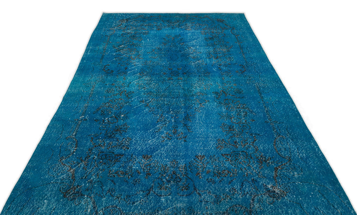 Athens Turquoise Tumbled Wool Hand Woven Carpet 165 x 338