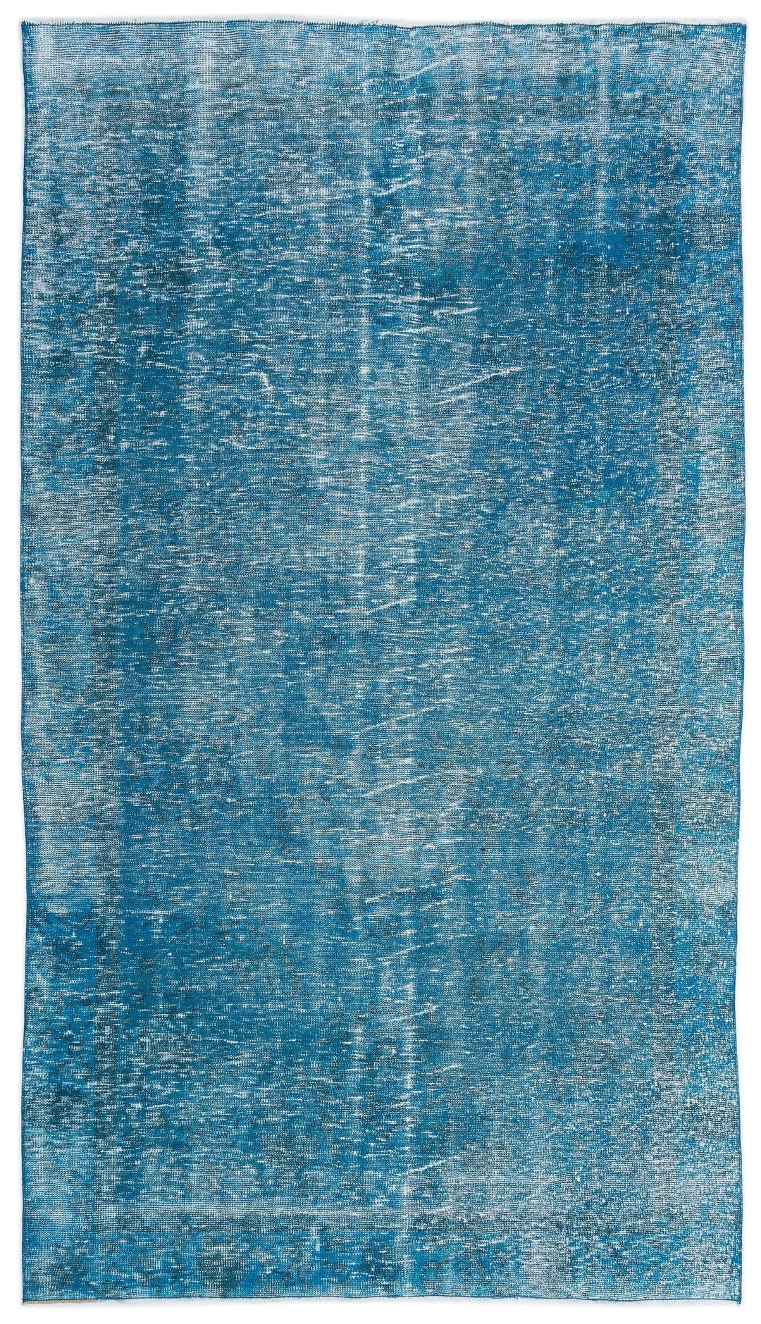 Athens Turquoise Tumbled Wool Hand Woven Carpet 165 x 298