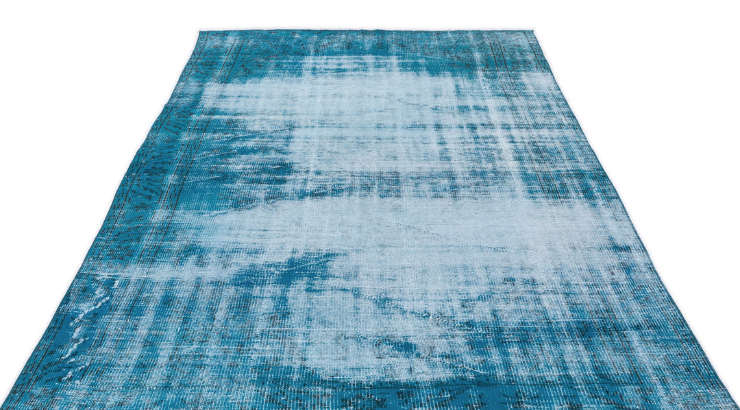 Athens Turquoise Tumbled Wool Hand Woven Carpet 172 x 287
