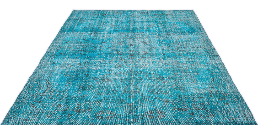 Athens Turquoise Tumbled Wool Hand Woven Carpet 192 x 283